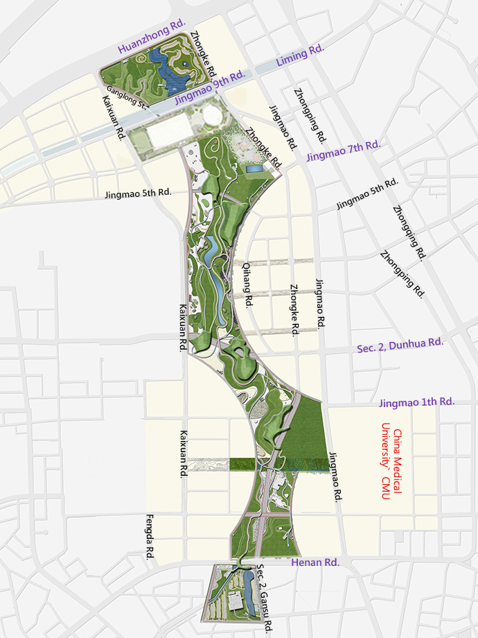 Taichung City Central Park Map