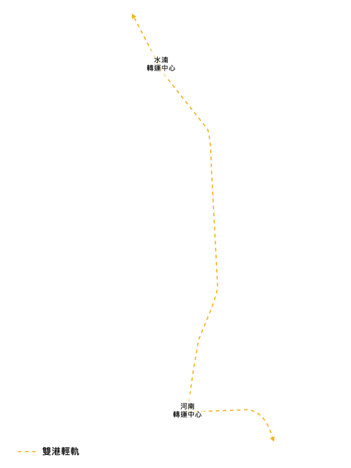 雙港輕軌路線圖